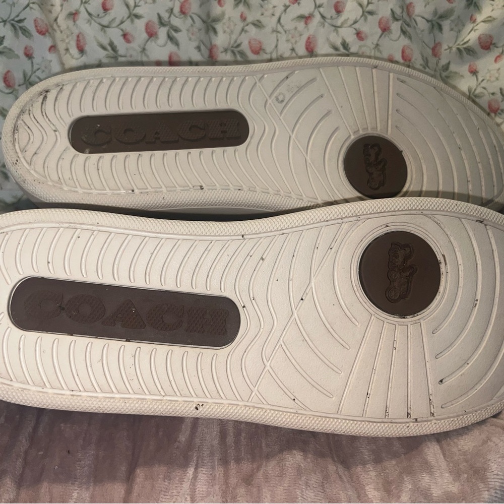 Brown Monogram Coach Sneakers with Laces Like New Worn Only Once - Picture 6 of 14